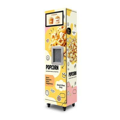 Acheter Machine de vente automatique de pop-corn commerciale entièrement automatique - Machine à pop-corn intelligente en libre-service avec paiement en espèces/carte et écran publicitaire de 10 pouces pour cinéma, centre commercial, FEC, université fabrication en ligne